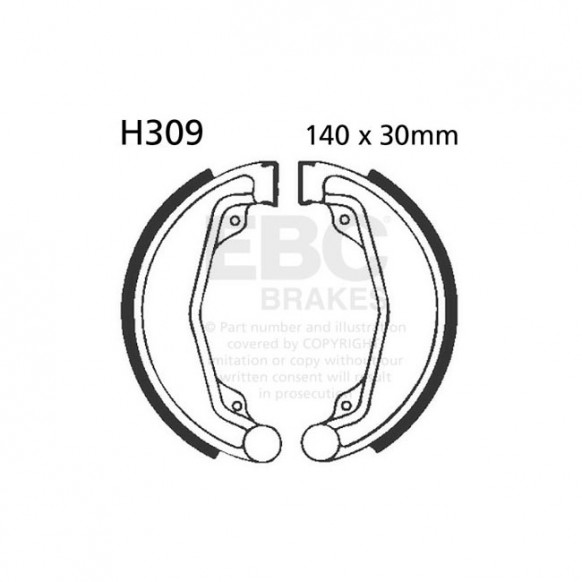 EBC plain brake shoes