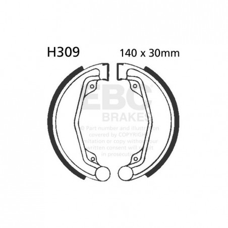 EBC plain brake shoes