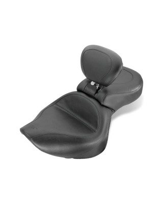 mustang - Selle bi-place 1-P Touring Vintage avec dosseret - Honda VT750 Spirit de 2001 à 2006 & VT750DC de 2007 à 2008 - Noi