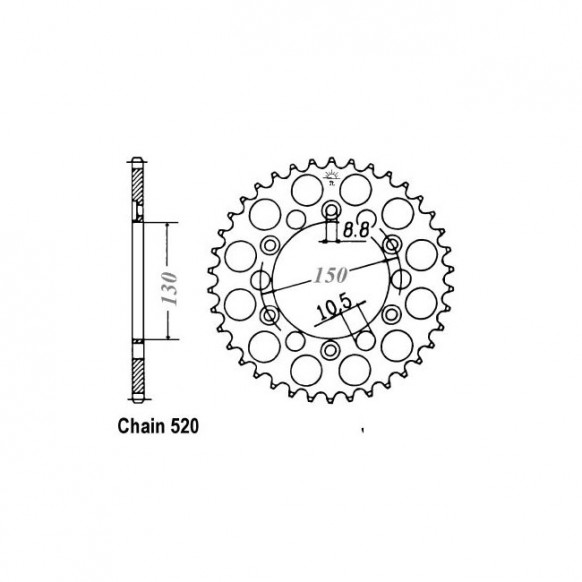 JT Rear Sprocket 245/305.43