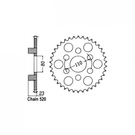 JT Rear Sprocket 19.36