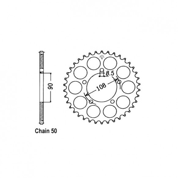 JT Rear Sprocket 1022.40