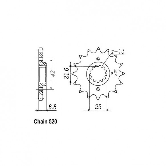 JT Front Sprocket 516.15