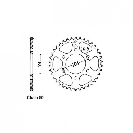 JT Rear Sprocket 481.40
