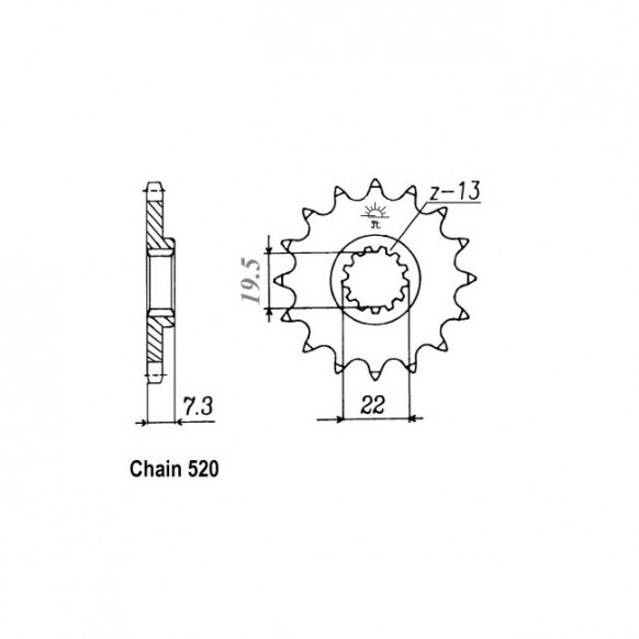 JT Front Sprocket 434.16