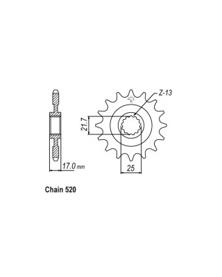 JT Front Sprocket 1381.15