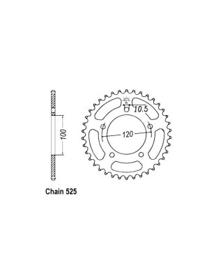 JT rear sprocket 702.46