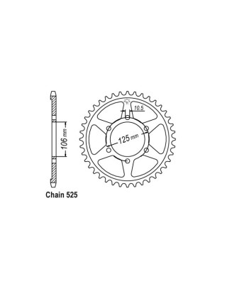 JT rear sprocket 2014.50