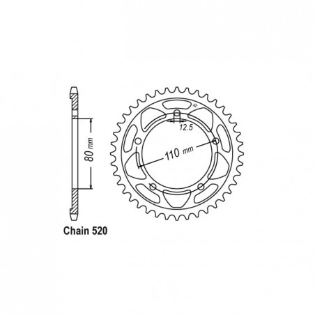 JT rear sprocket 2012.42