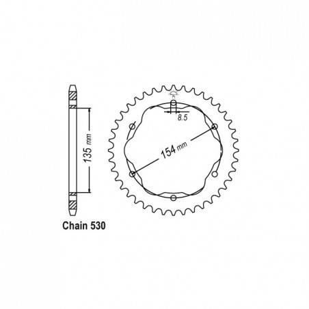 JT rear sprocket 763.40
