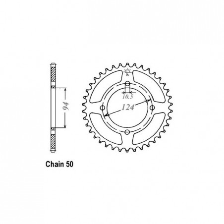 JT Rear Sprocket 282.34