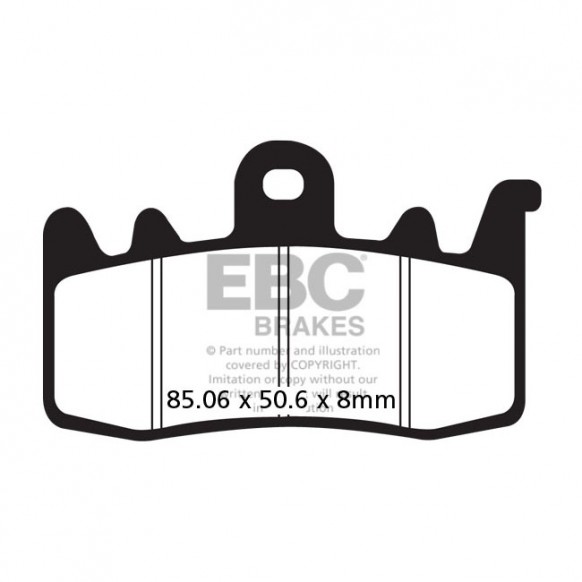 ebc - Plaquettes de frein avant - BMW F 800 R, Ducati Monster & Scrambler et KTM Duke de 2015 à 2020 - Organique - EBC