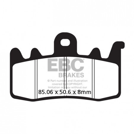ebc - Plaquettes de frein avant - BMW F 800 R, Ducati Monster & Scrambler et KTM Duke de 2015 à 2020 - Organique - EBC