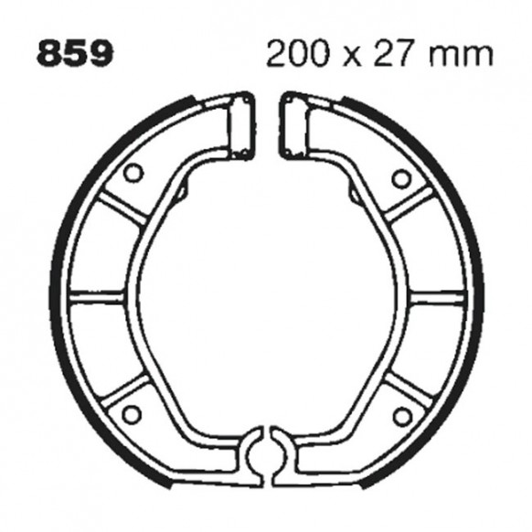 EBC plain brake shoes