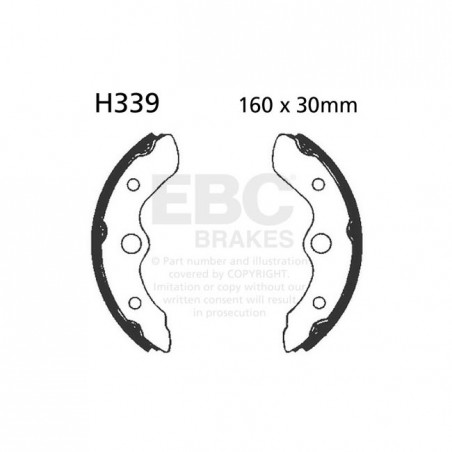EBC plain brake shoes