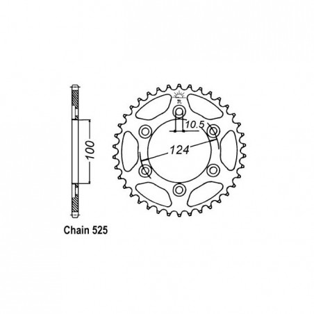 JT Rear Sprocket 745.39