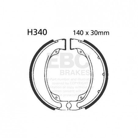 EBC grooved brake shoes