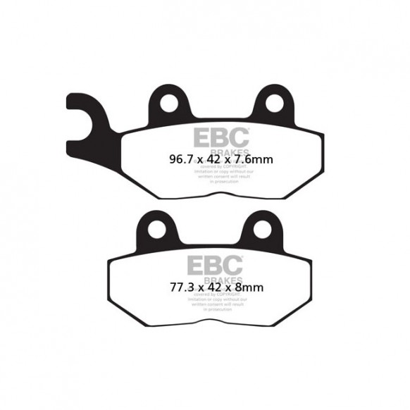 ebc - Plaquettes de frein avant V-Pad - Triumph Sprint, Tiger, Trident & Trophy de 1992 à 1998 - Semi fritté - EBC