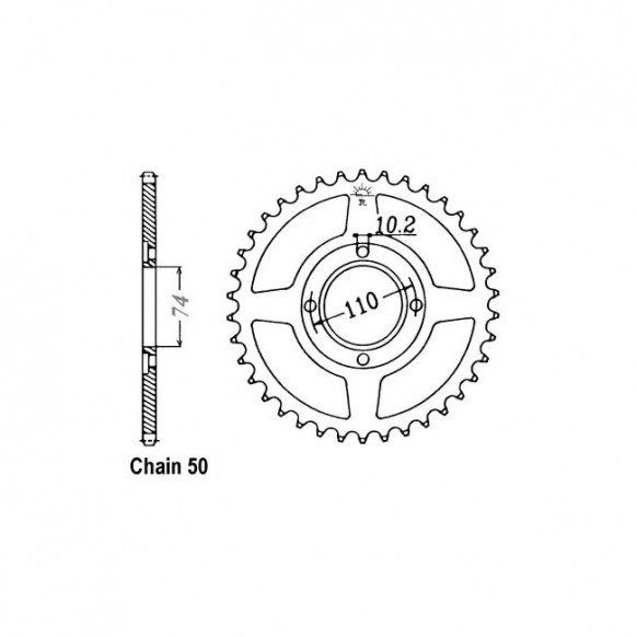JT Rear Sprocket 280.33