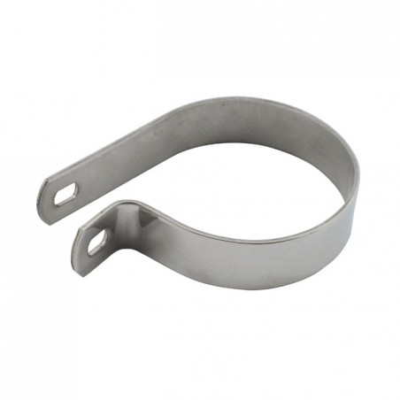 Muffler short P-clamp 3-1/4". Stainless 58-77 FL 71-E75 FX with OEM 2-1 Custom applications (NU)