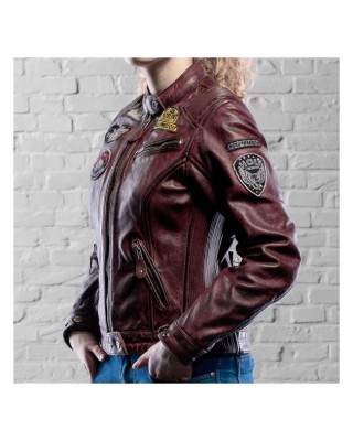 Holy Freedom Problem leather jacket bordeaux
