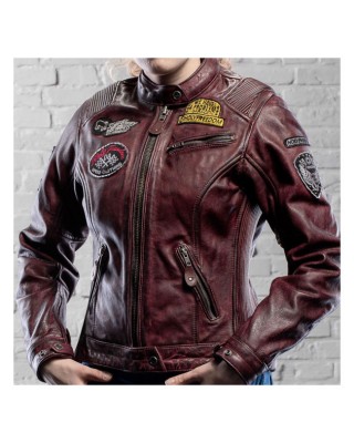 Holy Freedom Problem leather jacket bordeaux