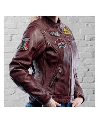 Holy Freedom Problem leather jacket bordeaux