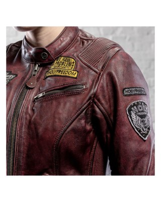 Holy Freedom Problem leather jacket bordeaux