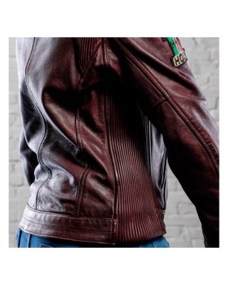 Holy Freedom Problem leather jacket bordeaux