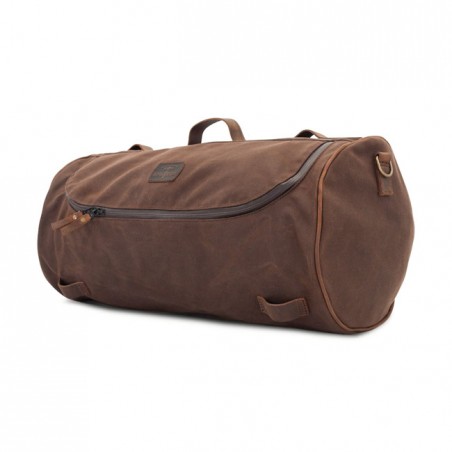LongRide, roll bag waxed cotton wide. Brown wax Univ.