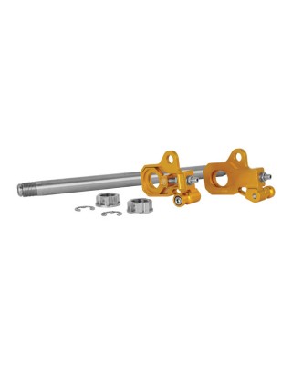 Performance Machine, axle adjuster kit. Gold anodized 09-21 Touring