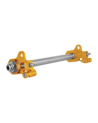 Performance Machine, axle adjuster kit. Gold anodized 09-21 Touring