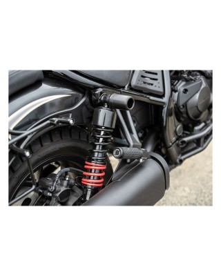 Burly, Slash cut passenger foot peg set. Black