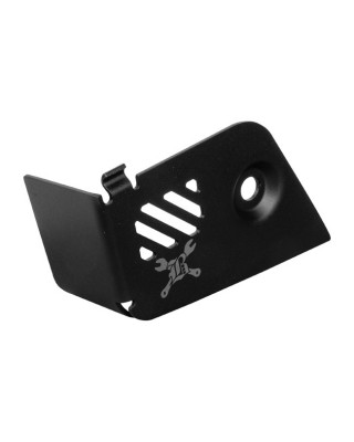 Burly, Slash cut rear brake reservoir cover. Black