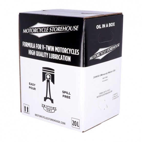 MCS, 20W50 (Mineral) motor oil. 20 liter box 84-22 B.T. 86-22 XL/XR