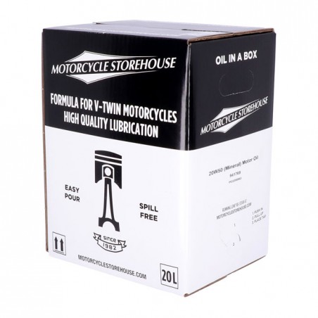 MCS, 20W50 (Mineral) motor oil. 20 liter box 84-22 B.T. 86-22 XL/XR