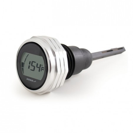 KOSO, oil tank dipstick with display. Silver body 17-21 Touring