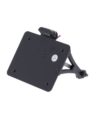 Cult-Werk, side mount license plate bracket, black. CH 21-22 Sportster S