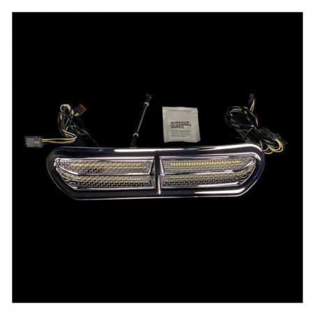 Custom Dynamics, Batwing turn signal vent insert. Chrome 14-21 FLH Touring with Batwing fairing (incl. CVO's)