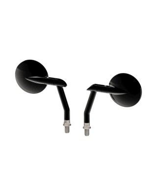 Burly, Hot Rod mirror set. Left & Right. Black