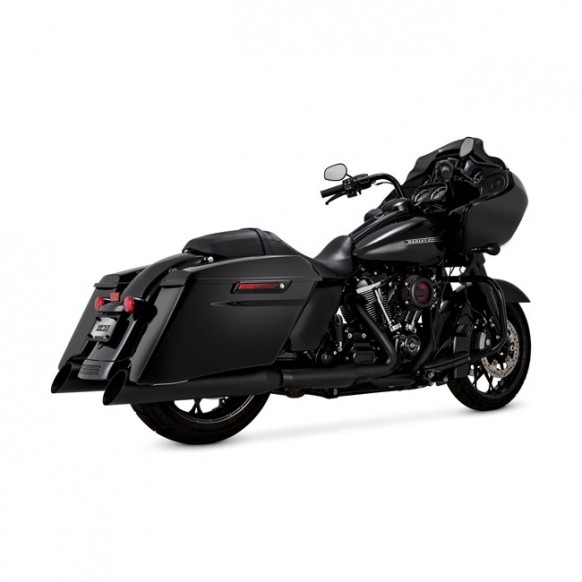 V&H, Backslash 450 slip-ons. Matte black 17-22 Touring 17-22 Tri Glide, Freewheeler