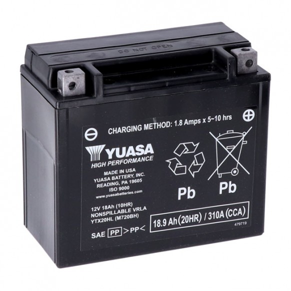 Yuasa, High performance AGM battery, YTX20HL-WC