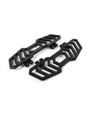 Kodlin, 'Track' floorboards. Black anodized 86-17 FL Softail 12-16 Dyna FLD Switchback 83-21 Touring, Trikes
