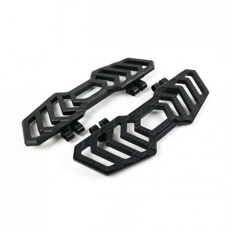Kodlin, 'Track' floorboards. Black anodized 86-17 FL Softail 12-16 Dyna FLD Switchback 83-21 Touring, Trikes