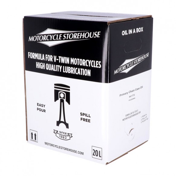 MCS, Primary chain case oil. 20 liter box 65-22 Big Twin (excluding pre-E1984 models still equipped with the stock primary chai