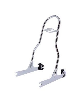 Sissy bar kit 17.50" upright chrome 05-17 FLST/N/NSE, FLSTSC 00-06 FLSTF 00-05 FXST/B/S (NU)