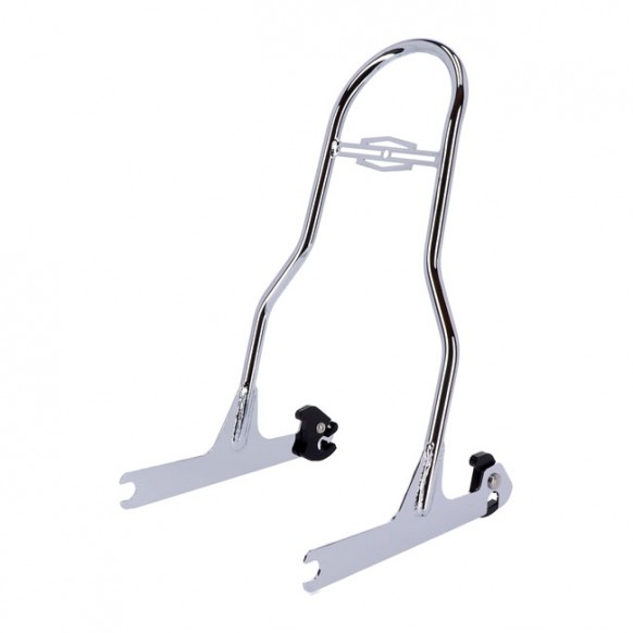 Sissy bar kit 17.50" upright chrome 05-17 FLST/N/NSE, FLSTSC 00-06 FLSTF 00-05 FXST/B/S (NU)