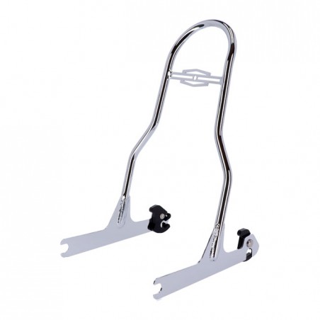 Sissy bar kit 17.50" upright chrome 05-17 FLST/N/NSE, FLSTSC 00-06 FLSTF 00-05 FXST/B/S (NU)