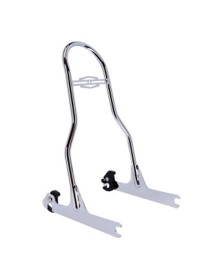 Sissy bar kit 17.50" upright chrome 05-17 FLST/N/NSE, FLSTSC 00-06 FLSTF 00-05 FXST/B/S (NU)