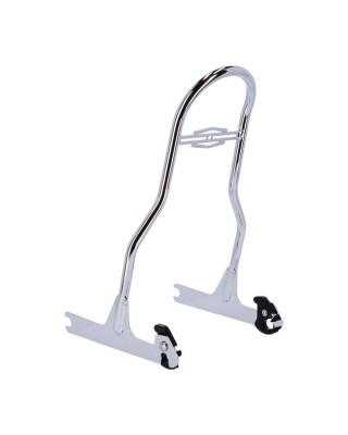 Sissy bar kit 17.50" upright chrome 05-17 FLST/N/NSE, FLSTSC 00-06 FLSTF 00-05 FXST/B/S (NU)